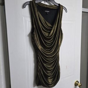 Express Gold Drape Women's Top